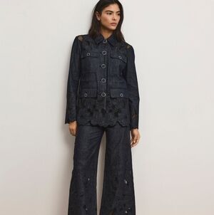 Veronica Beard Kiki Eyelet Jacket